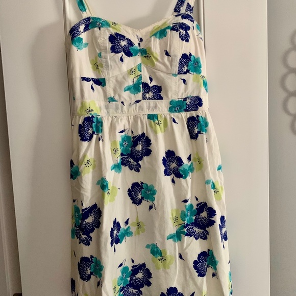 American Eagle Outfitters | Dresses | American Eagle S Mini Dress White W Blue  Flowers | Poshmark